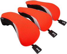 3Pcs/Set Golf Club Driver Fairway Wood Head Covers 1-3-5 Wood Covers with Long N