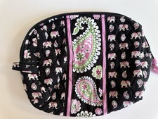 New Vera Bradley Large Cosmetic Case In Pink elephant