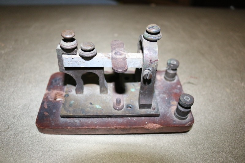 Antique J. H. Brunnell & Co. New York telegraph key sounder IN ORGINAL CONDITION