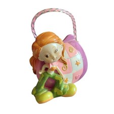VTG 1980s Greenbrier Polystone Purse Winking Redhead Girl Ornament