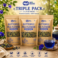 Butterfly Pea Flower Tea 4 oz Whole Dried Blue Flowers Herbal Tea 3 Pack