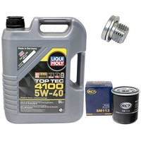 MotoröL Set 5W-40 5 Liter + ÖLfilter + ÖLablassschraube FüR Seat Skoda VW Polo