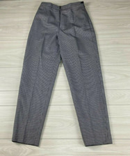 VTG Evan-Picone Dress Pants 10 30x32 Houndstooth High Waisted Black  White