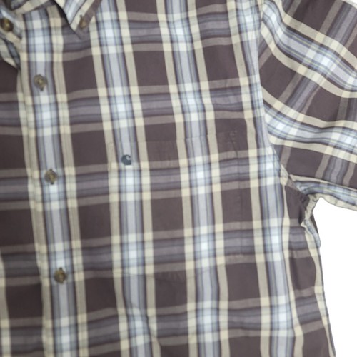 Camisa Carhartt Para Hombre Talla Grande Marrón Manga Corta Calce Relajado 101155 - Imagen 2 de 6