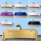 Rectangle Crushed Velvet Table Cloth Covers Soft Table Cover for Banquet Parties