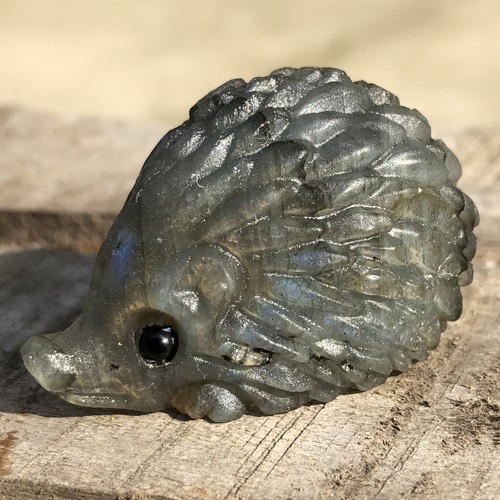 1 pieza Calavera de erizo de labradorita natural cuarzo cristal tallado reiki curación 1,5"" - Imagen 10 de 12