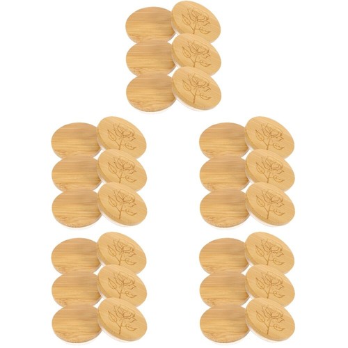 6St Bamboo Jar Kitchen Joghurtglasdeckel Für Einmachflaschen - Bild 8 von 12