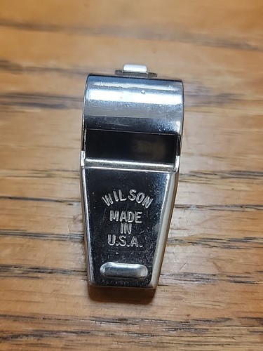 Wilson Chrome Plated Whistle - Made In USA  Cork wood ball (SA1)