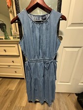 Women's Denim Side - Tie Cutout Mini Dress Size Medium Excellent condition GAP