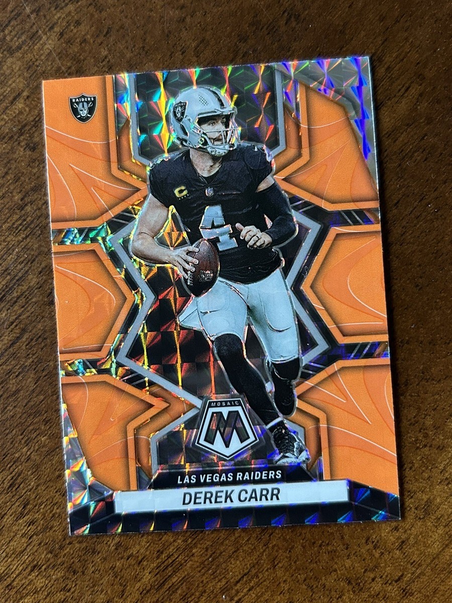 2022 Mosaic Orange Reactive Prizm Derek Carr Raiders | eBay