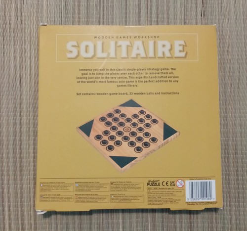 Solitaire Wooden Games Workshop Strategy Game - Picture 3 of 3