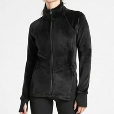 Athleta Cloud Fleece Jacket In Black Size S