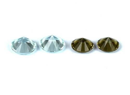 Natural Round 8.85 Ct Brown Sapphire & Aquamarine 4 Pcs Gemstone Lot Certified - Picture 3 of 7
