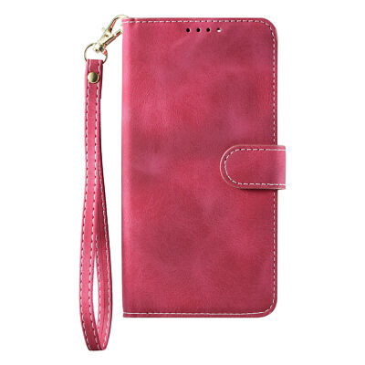 Leather Strap Wallet Phone Case for iPhone 16 15 14 13 12 11 Pro Max XR 7 8 SE