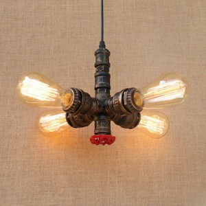Industrial Vintage Pendant Water Pipe Lamp Steampunk Ceiling