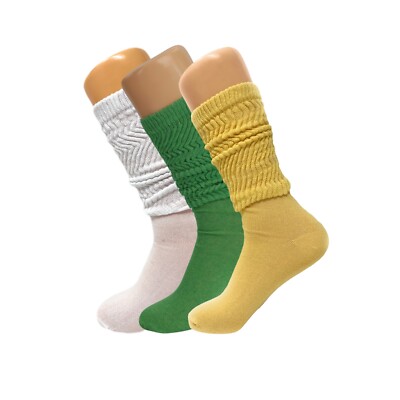 Colorful Slouch Socks for Women and Men with Thin Sole 3 Pairs Size 9-11
