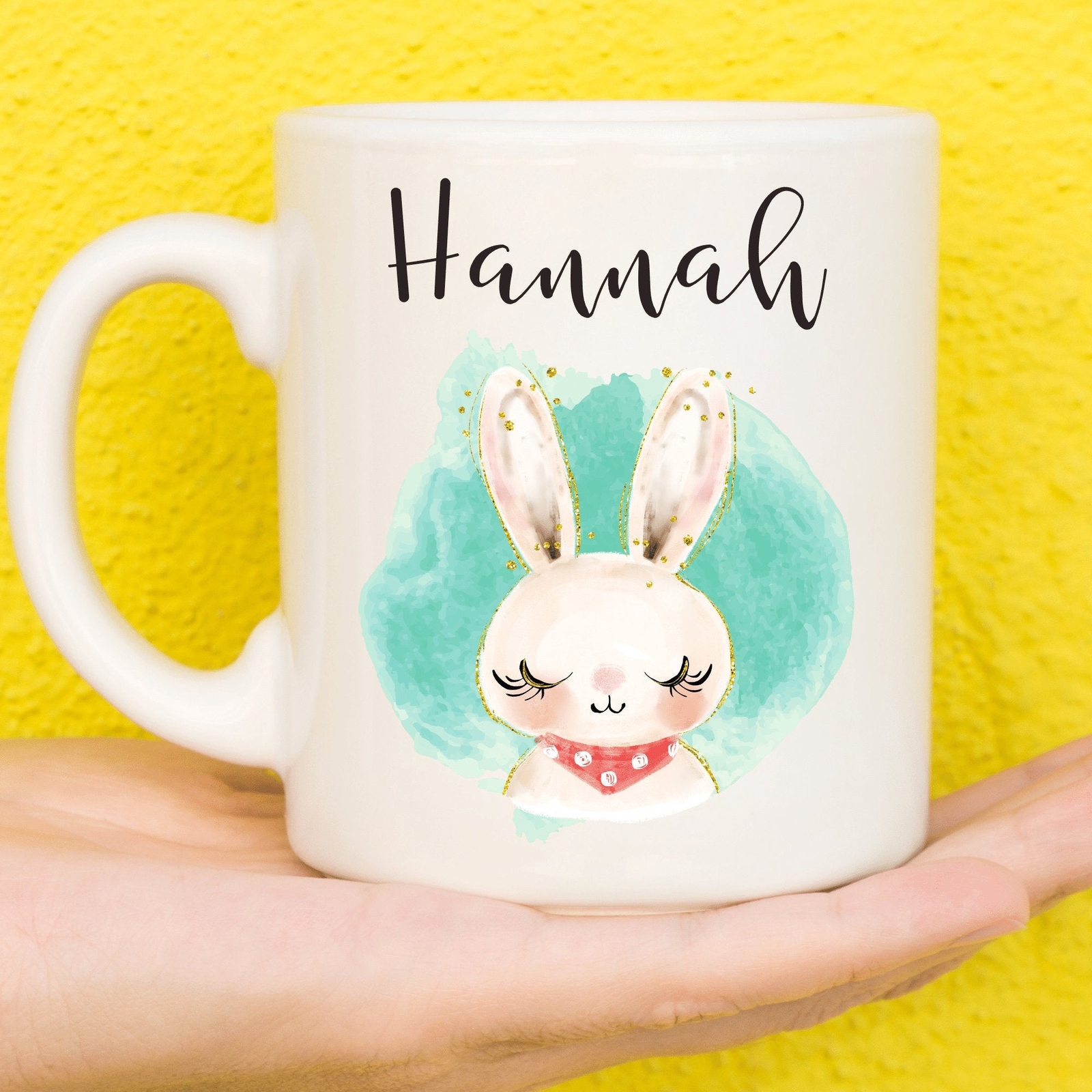 Cute Rabbit Mug Rabbit Gift For Animal Lovers Personalised Rabbit Mug Gifts For