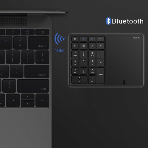 Rechargeable Numeric 22 keys Keypad With Touchpad Bluetooth 2.4G Wireless - Photo 7/16