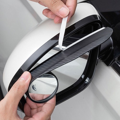 2x Car Rearview Mirror Carbon Fiber Rain Eyebrow Visor Accessories Vision Wider - Picture 7 of 10