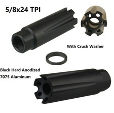 Aluminum 7075 Low Concussion Muzzle Brake Compensator 5/8x24 Thread F .308