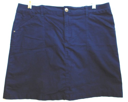 Size 18 Croft & Barrow NAVY BLUE elastic waist Stretch cotton SKORT