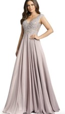 New MAC DUGGAL 20264 SEQUIN EMPIRE WAIST PLEATED VINTAGE LILAC GOWN Size 6 $598
