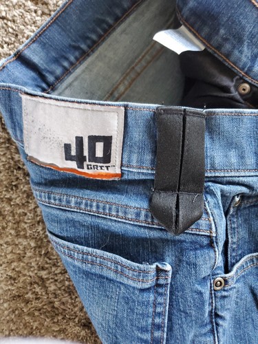 40 Grit Duluth Trading Blue Jeans Denim Pants Mens Size 28X30 Measured 28x29 - Picture 3 of 7