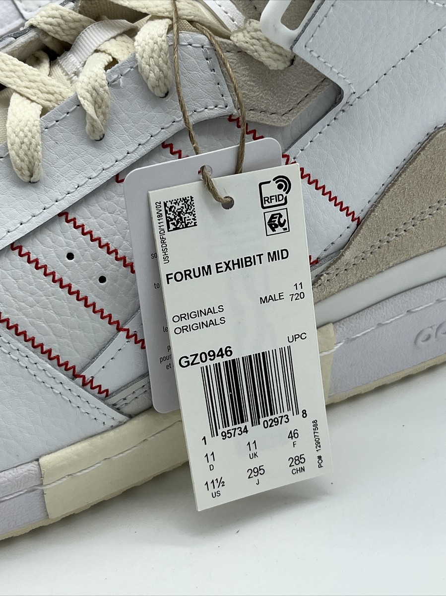 Adidas‎ Men\'s Forum Exhibit Mid White + Cream Sneakers GZ0946 Size 11.5M NEW adidas Forum Exhibit Mid White Black for Sale | Authenticity  main image 3