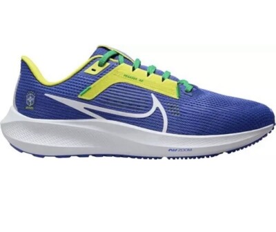 Nike Pegasus 40 Men's Size 8.5 Brazil Road Running Shoes FN0020-401 Blue/Yellow