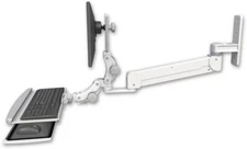 ICW Elite 5120 Paralink single arm LCD wall mount with white HDPE paralink tray