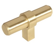 10 Pack - Cosmas 181BB Brushed Brass Cabinet Bar Handle Pull Knob - 2-3/8" Long