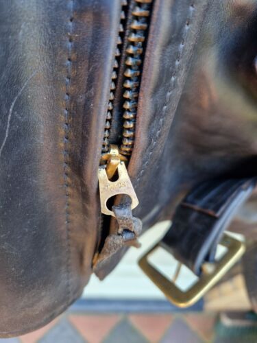 Vintage Aero Leather Motorcycle Jacket Front Quarter Horsehide 42 Black - Picture 18 of 18