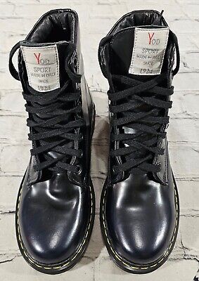 YOD Sport Black Leather Combat Boots MADE IN ITALY WOMENS YOD Sport Black Leather Combat Boots MADE IN ITALY WOMENS
