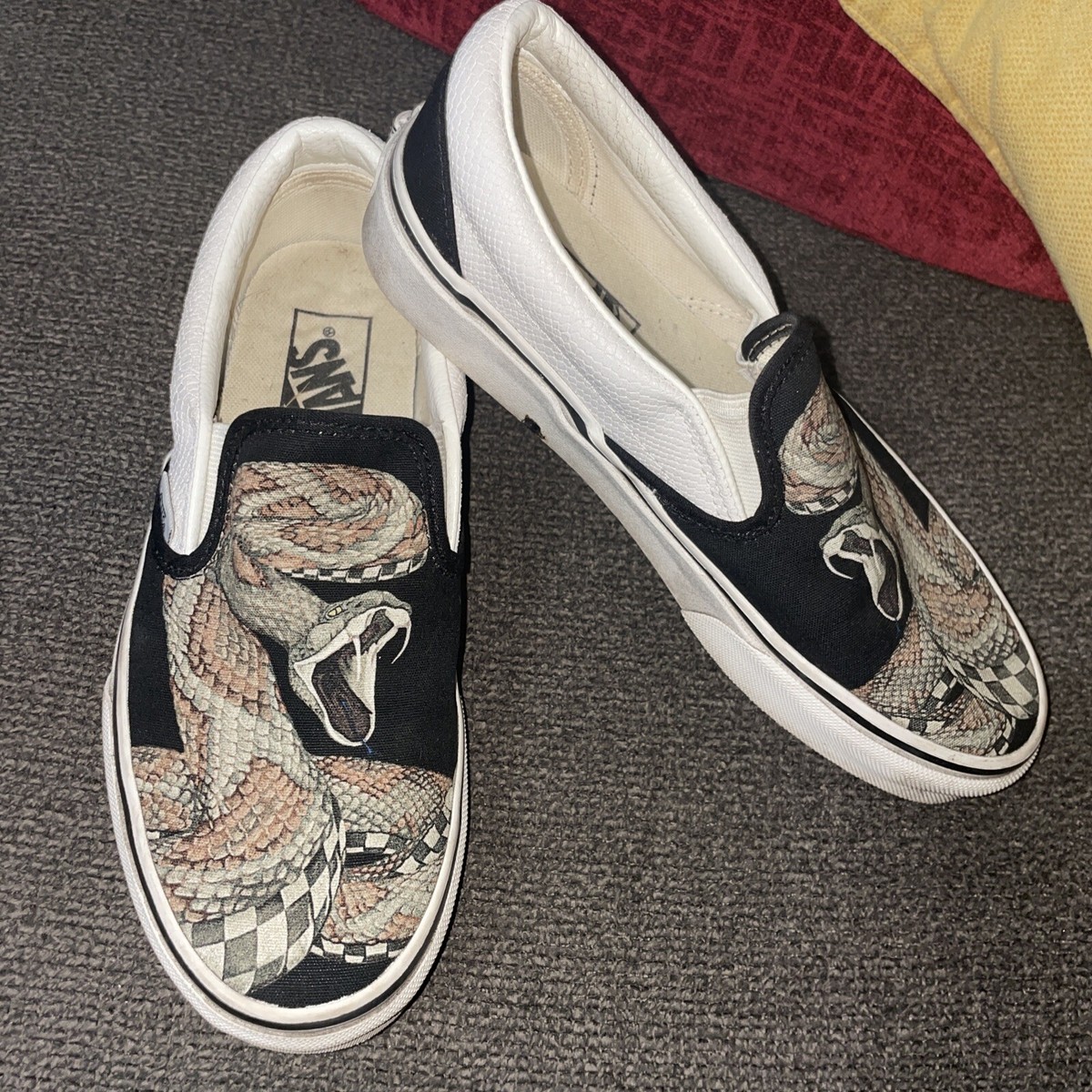Snake Print Vans Slip On Serpent Sale Vans Serpent Free Shipping
