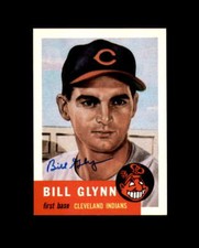 Bill Glynn Hand Signed 1991 1953 Topps Archives Cleveland Indians Autograph