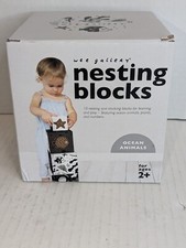 Wee Gallery Ocean Animals Children's 10 Nesting Blocks Ages 2 