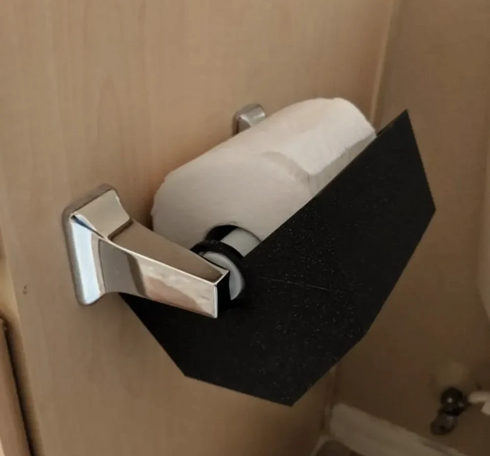 Protector de papel higiénico en ángulo | Protector inferior de papel higiénico | Protector a prueba de mascotas Foto 4 de 4