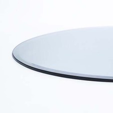 18" Inch Round 1/2" Thick Clear Glass Table Top with beveled Edge and Tempered