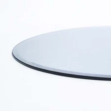 18" Inch Round 1/2" Thick Clear Glass Table Top with beveled Edge and Tempered