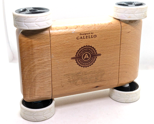 Vintage Calello Authentic Automoblox Vehicle A8s Wood Car 2002 6" x 4 1/2" x 2" - Picture 9 of 12