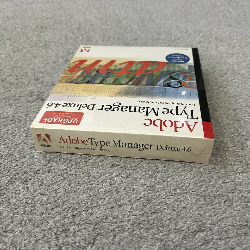 Adobe Type Manager Deluxe 4.6 Mac Software  Full Set W/ Serial Number Sealed New - Image 4 of 4