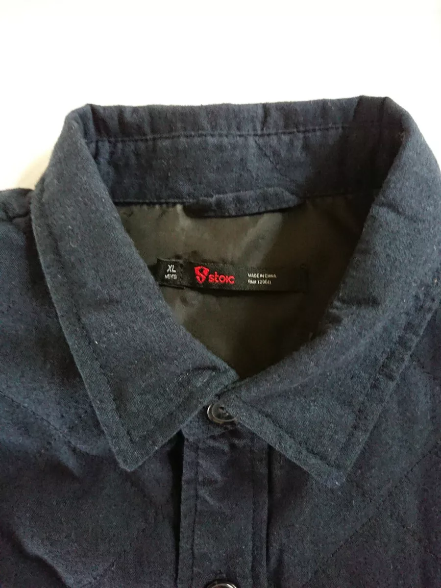 Stoic Shirt CPO Jacket XL Navy New Insulated