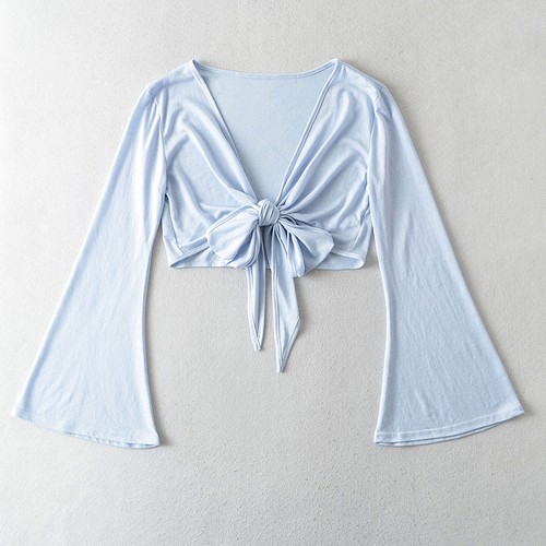 Damen Tops lyrische Bluse Aufwärmen bauchfreies Oberteil Ballett Jacke Achselzucken Oberbekleidung Freizeit - Bild 17 von 30
