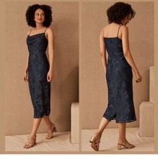 BHLDN Hutch Kinsey Midi Dress navy blue size 2 NWOT