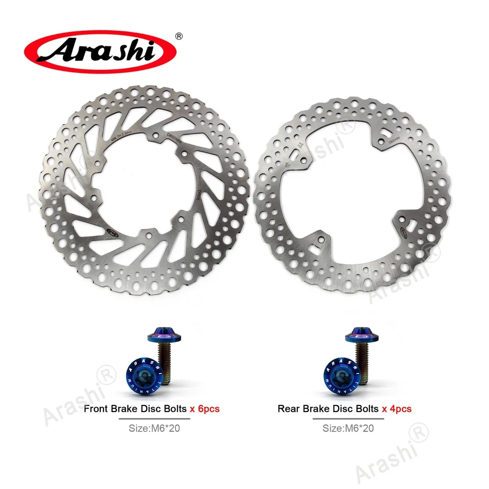 Pernos de disco de freno delanteros traseros aptos para HONDA CRF 250X 450X 2004-2012 2010 2009 2008 Foto 2 de 4