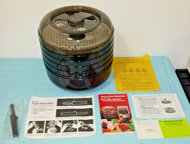 Ronco Food Dehydrator Beef Y Maker Machine 5 Trays Instruction Ronco Food Dehydrator Beef Y Maker