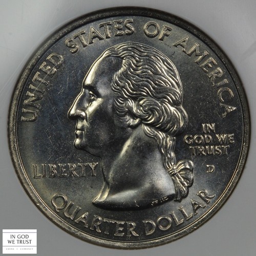 2004 D Extra High Leaf Wisconsin State Quarter 25C NGC MS 66 - Picture 4 of 5