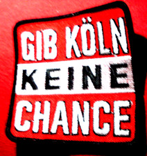 Anti - Aufnäher Gib Köln  keine Chance pro Düsseldorf/Gladbach Fussball