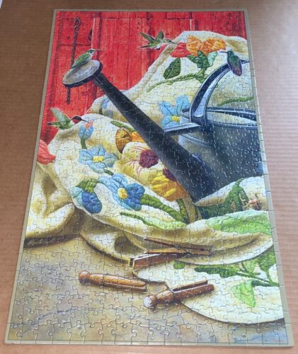 Sunsout Lot Set of 7 puzzles 500 pieces Complete Barns Birds Gardens Oval - Picture 5 of 15
