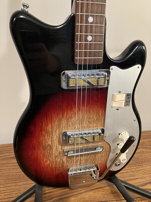Vintage 1960s Tiesco EJ-2 Electric Guitar Gold Foil Japan Zimgar